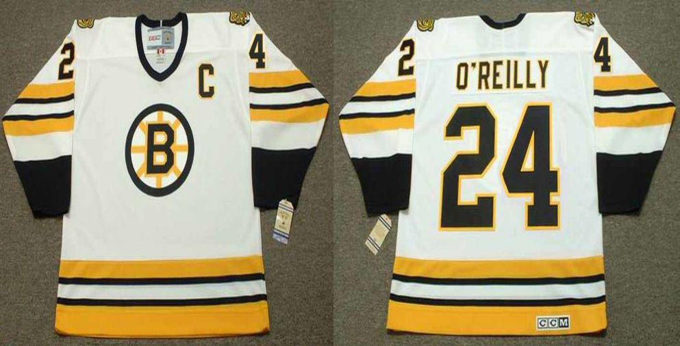 2019 Men Boston Bruins 24 Oreilly White CCM NHL jerseys